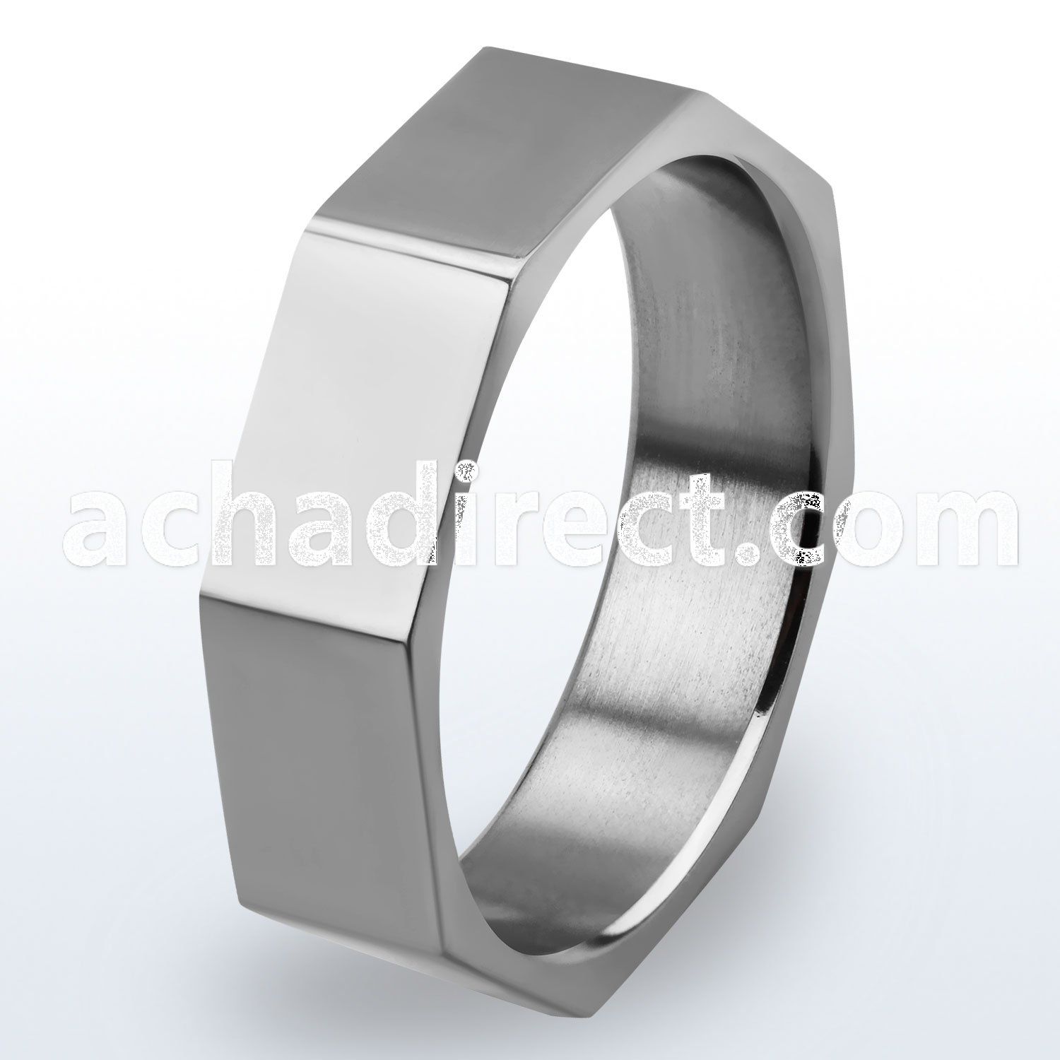 tir17 titanium g23 small ring with 8 faceted sides