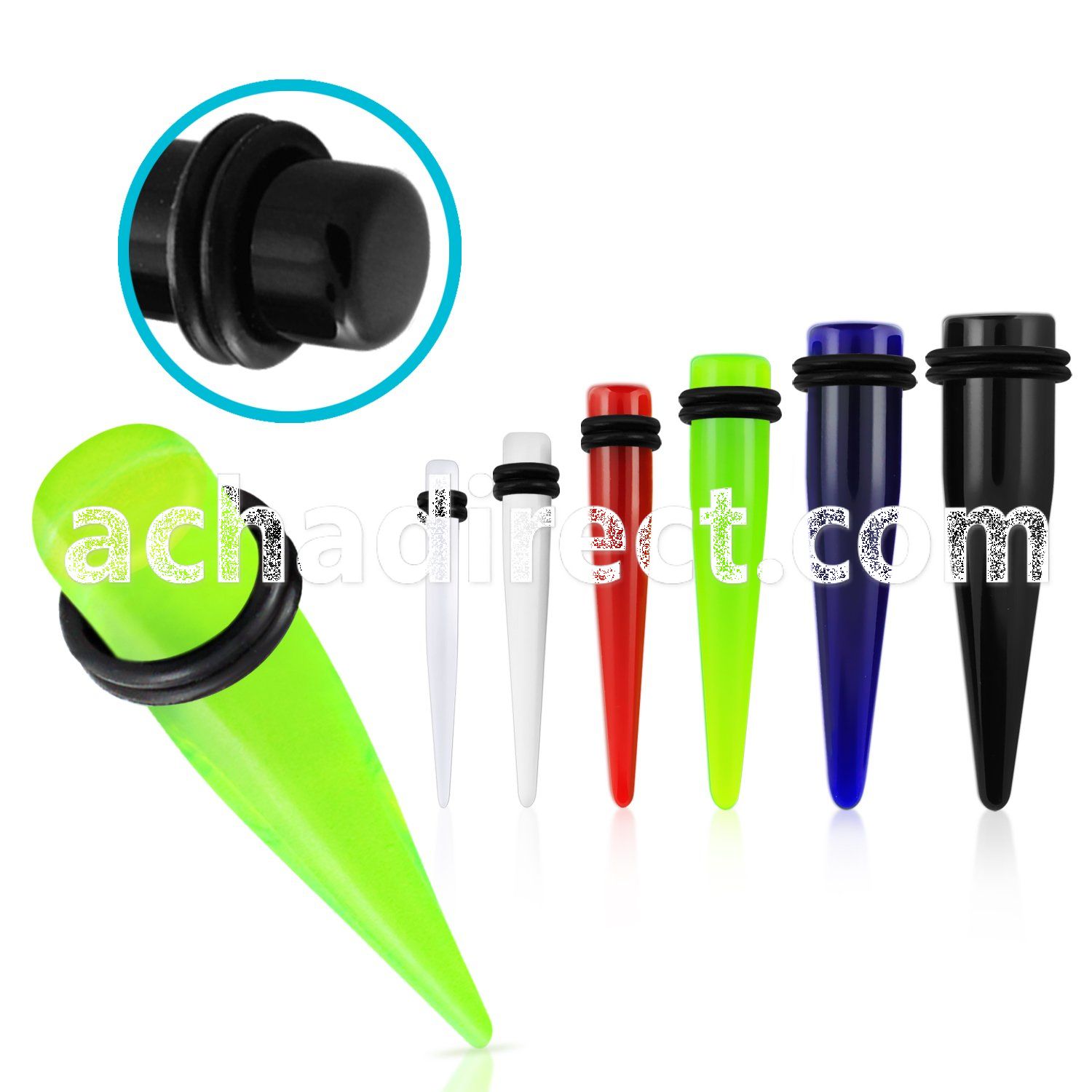 tpuvk acrylic taper with double o rings size 1 6 16mm