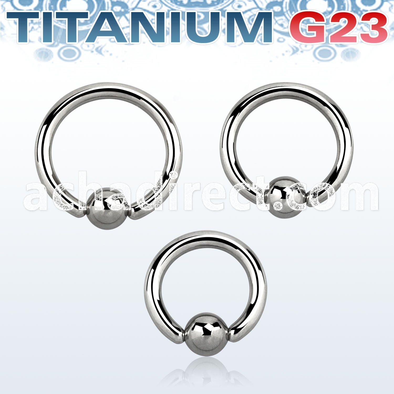 ubcr10 titanium g23 ball closure ring with 6mm ball