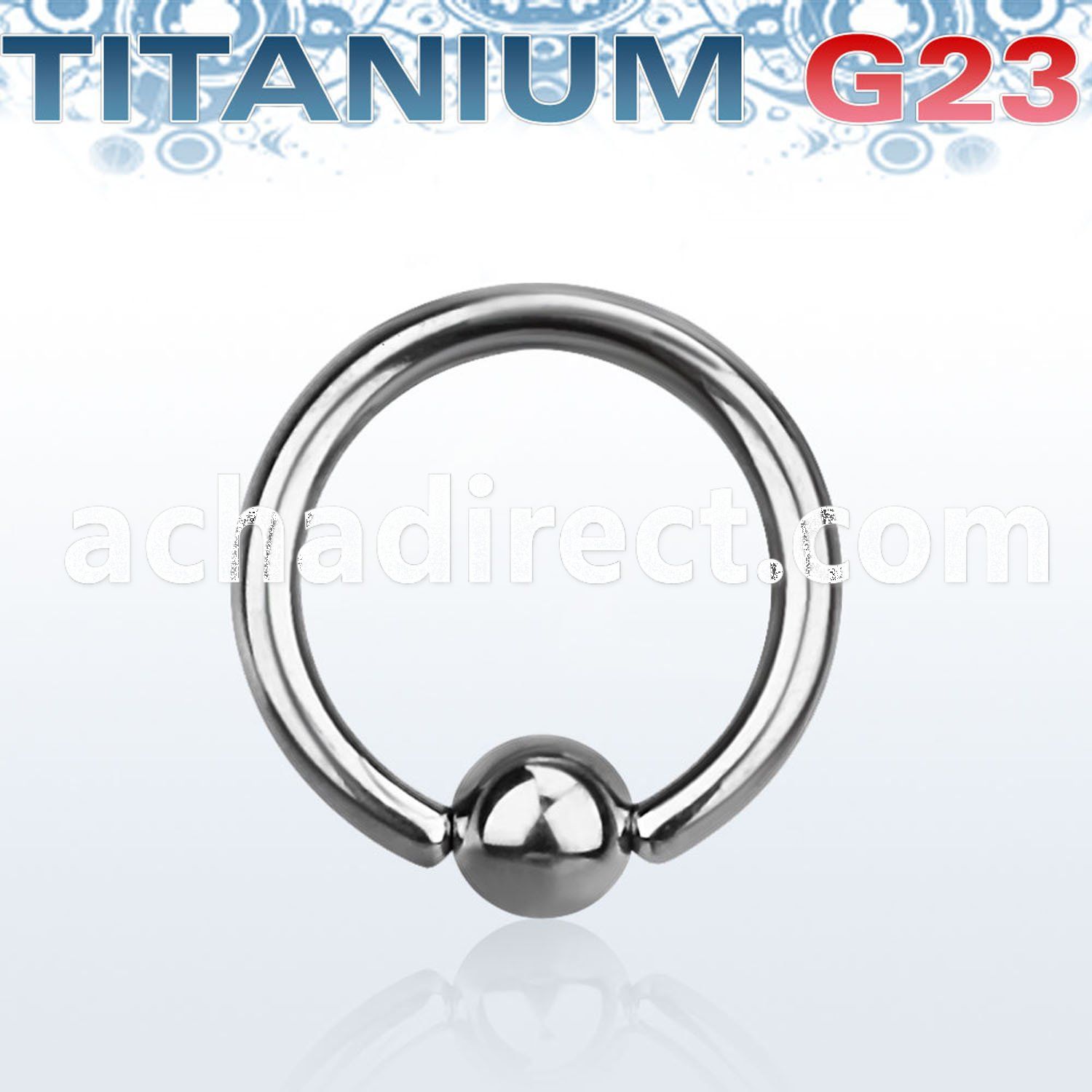 ubcr titanium g23 ball closure ring with a 4mm ball