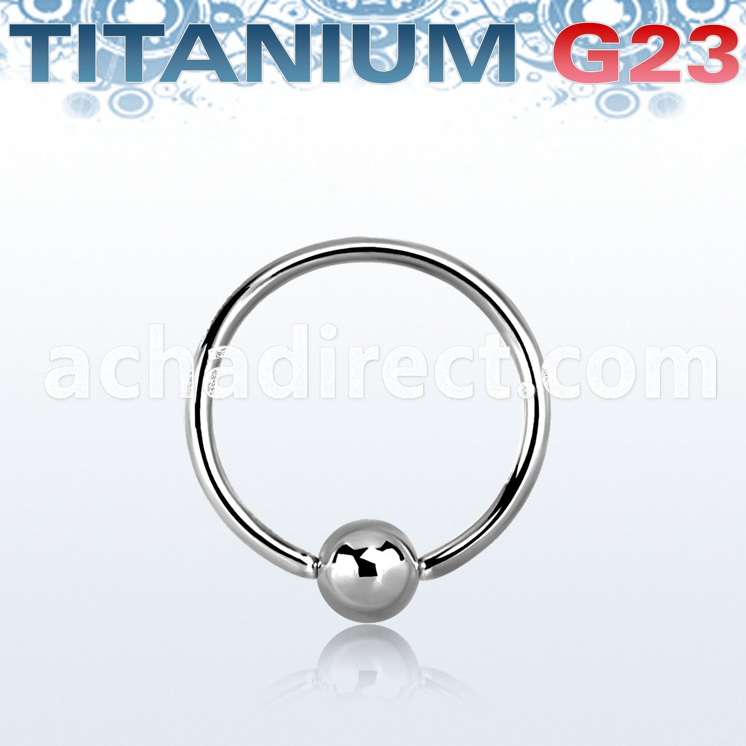 ubcrg titanium g23 ball closure ring with 5mm ball