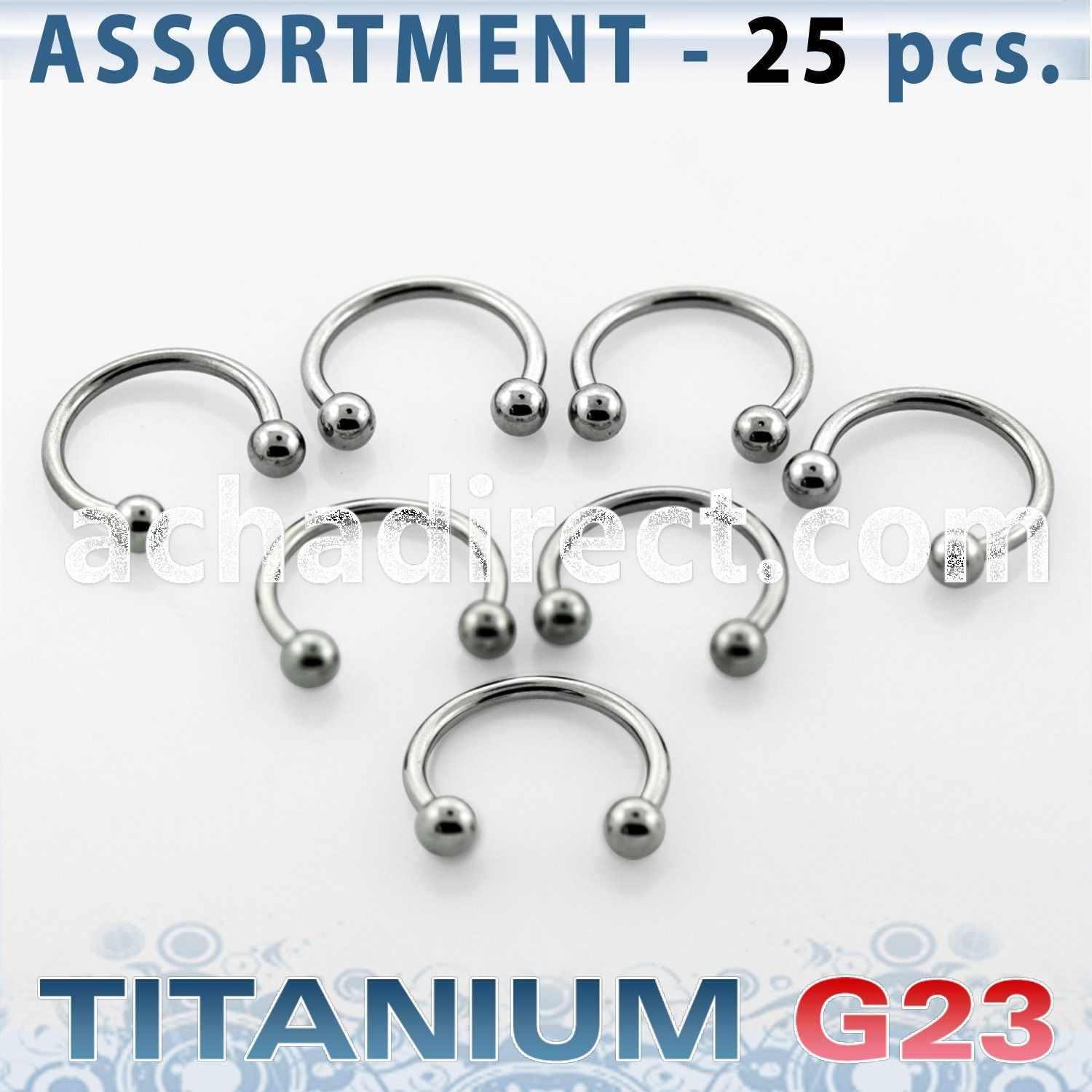 ublk22 bulk of titanium g23 circular barbell with 3mm balls
