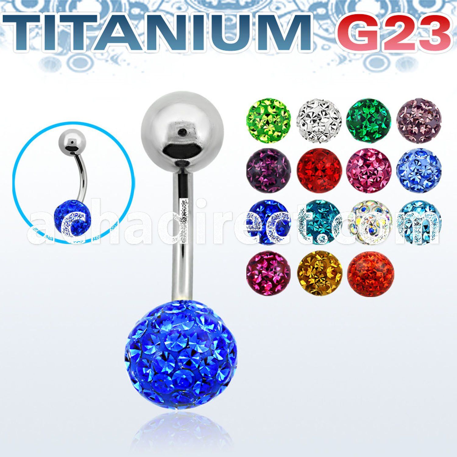 ubnfr8 titanium g23 banana with an 8mm multicrystal ferido ball