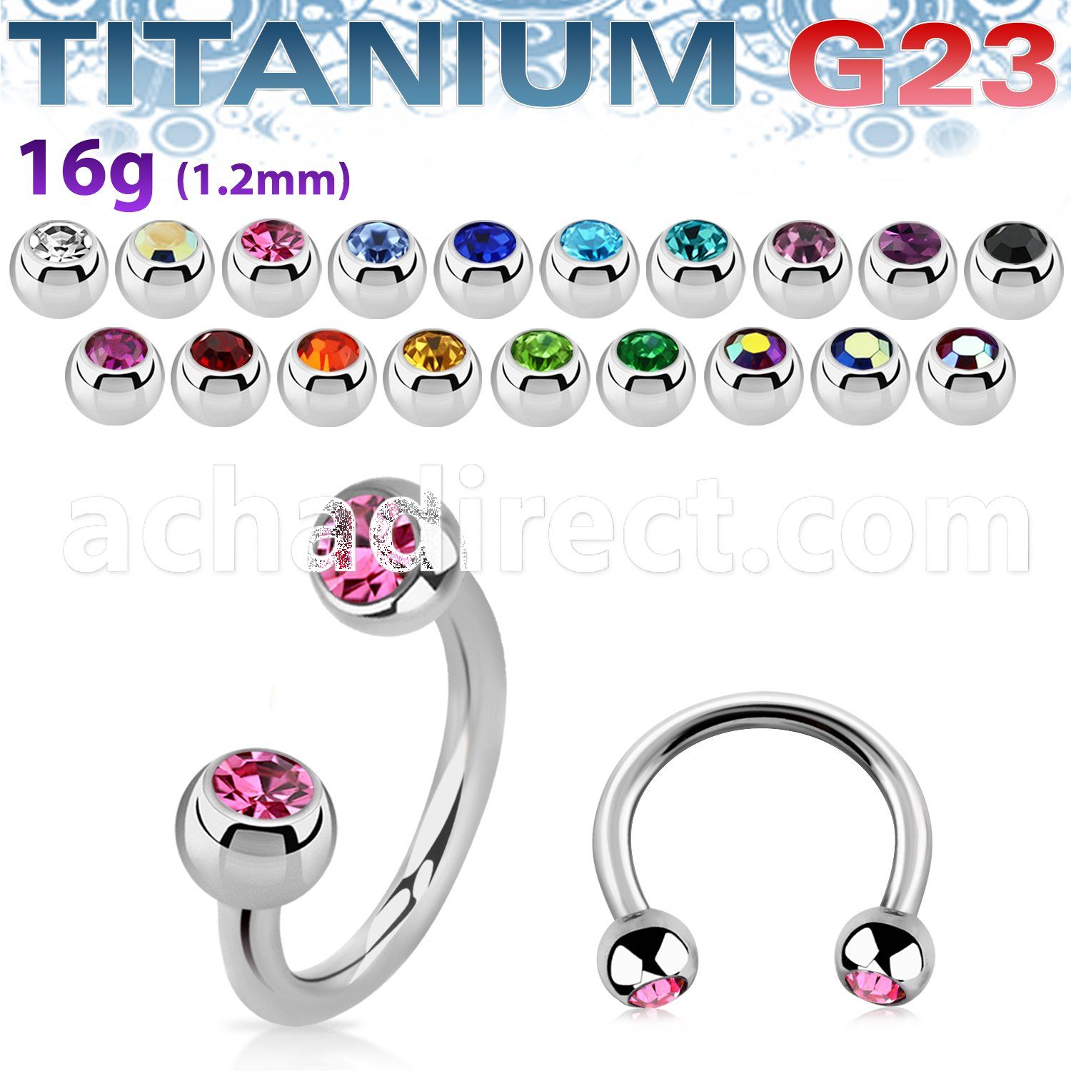 ucbe2c titanium g23 circular barbell 3mm balls
