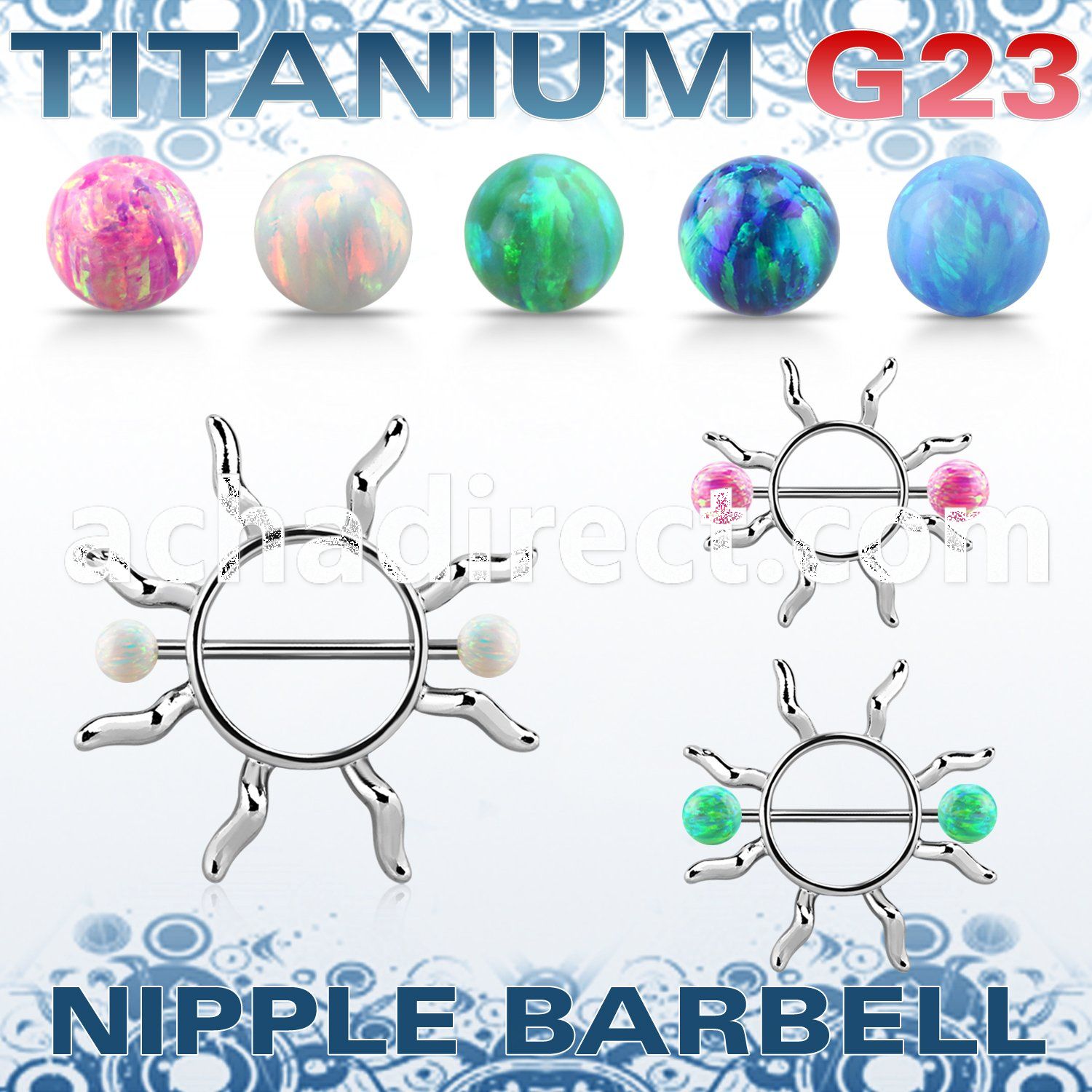 uonp104 janet jackson nipple shield titanium barbell opal balls