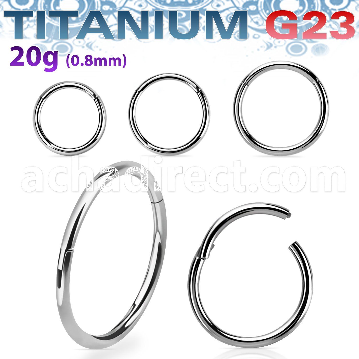 usegh20 titanium g23 hinged segment ring