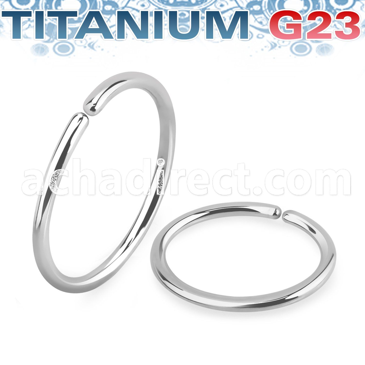 usel20 high polished annealed titanium g23 seamless ring