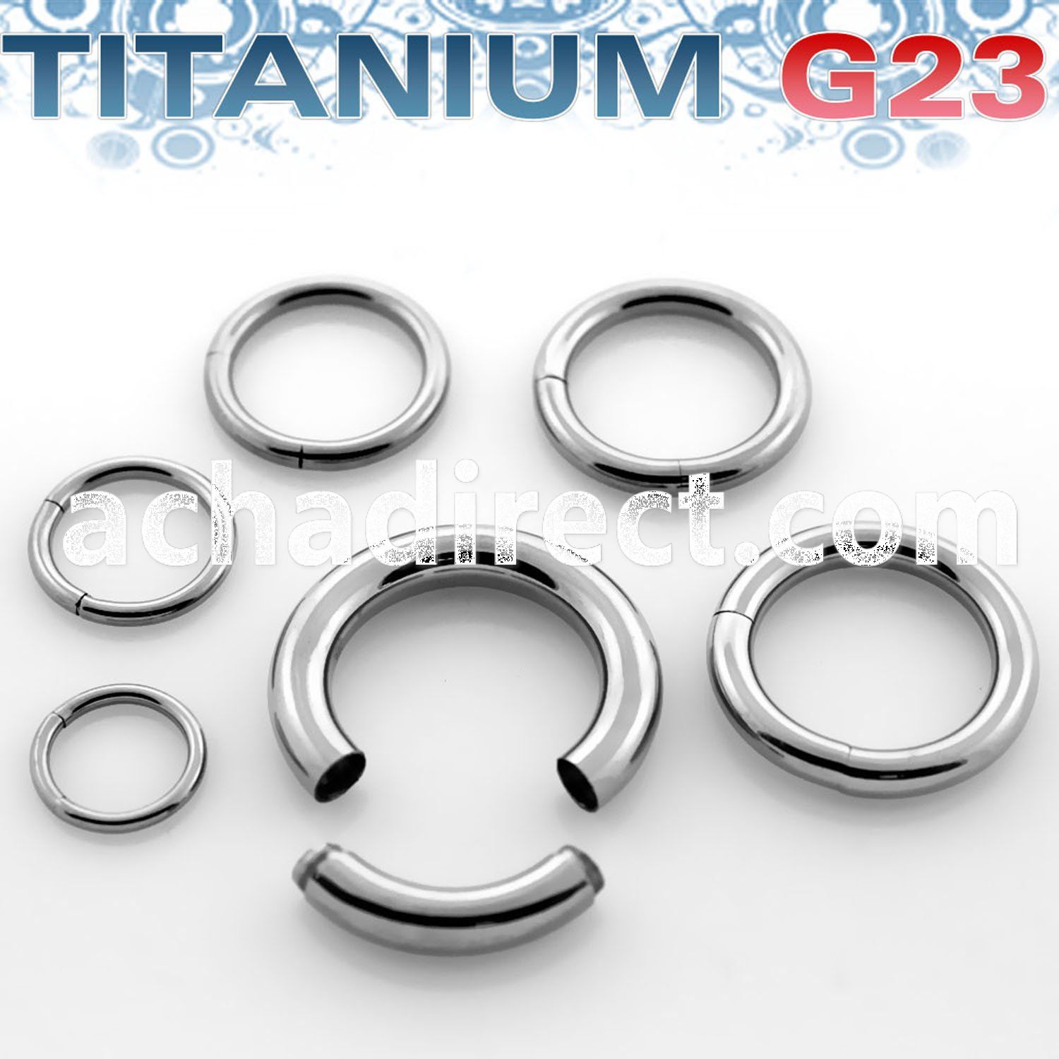 usg titanium g23 segment ring selectable various gauge