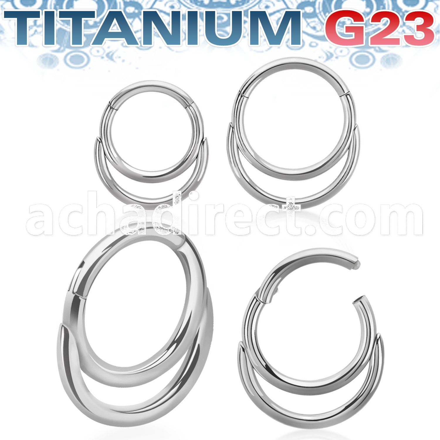 usgsh8 titanium g23 hinged segment ring 16g double rings