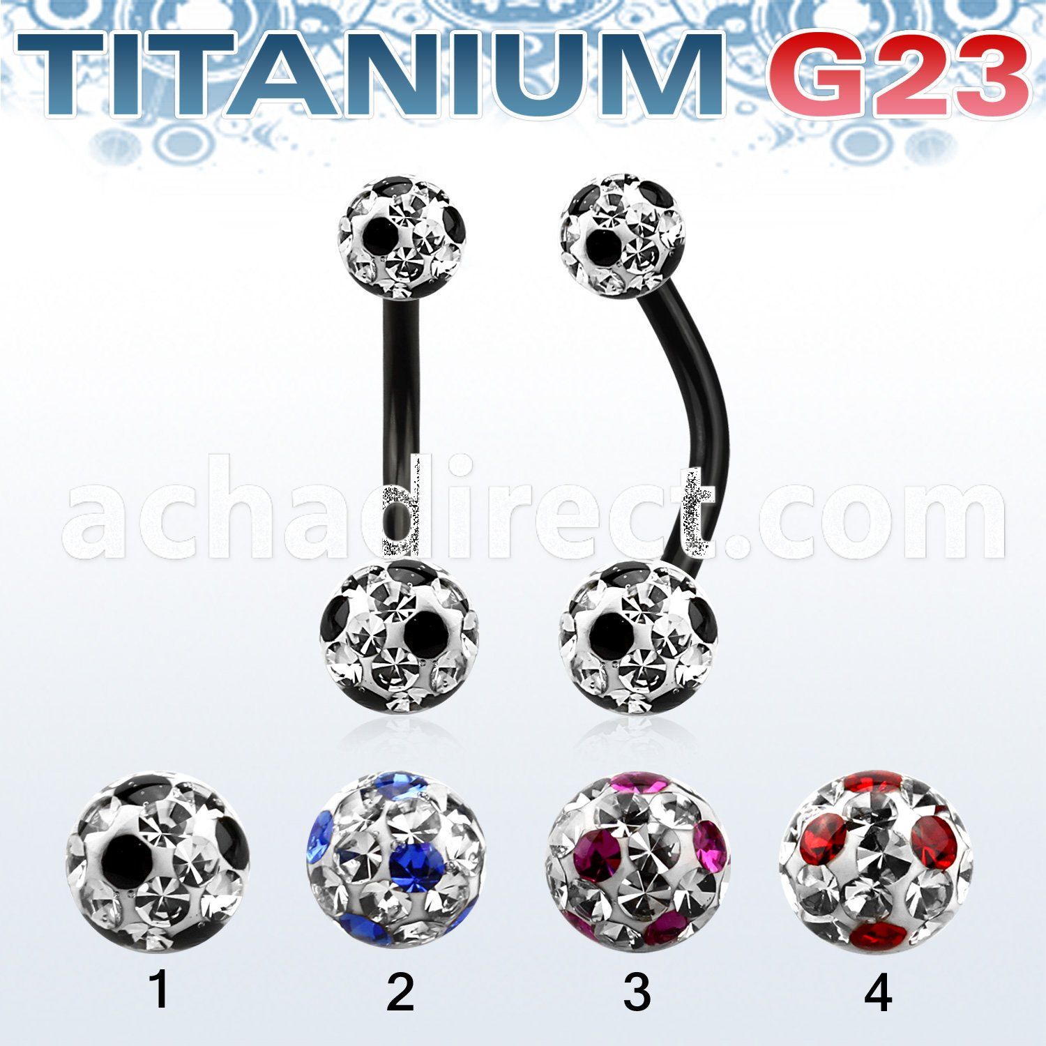 utbnfrsa anodized titanium banana w 5 6mm dotted ferido balls