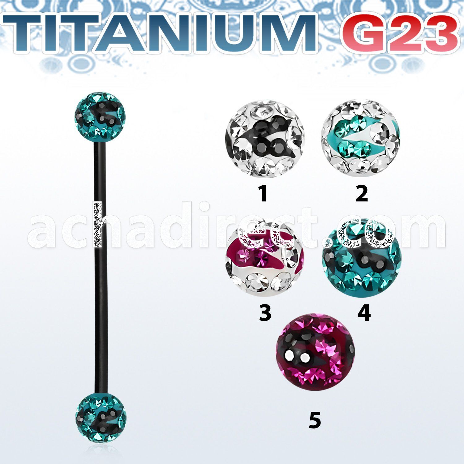 utinfr5c black titanium industrial w 5mm multicrystal zebra ball