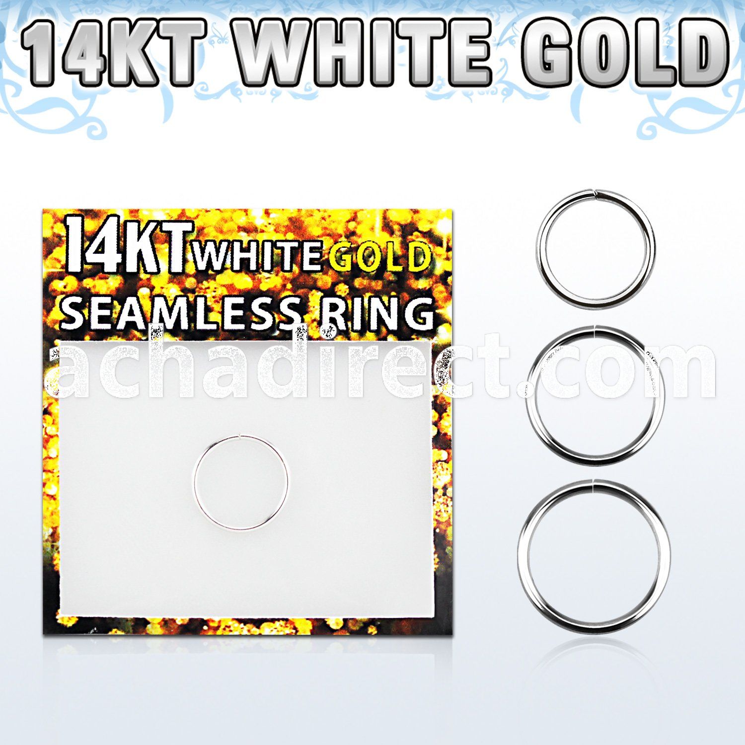 wsel20 rhodium plating 14kt white gold seamless ring 0 8mm