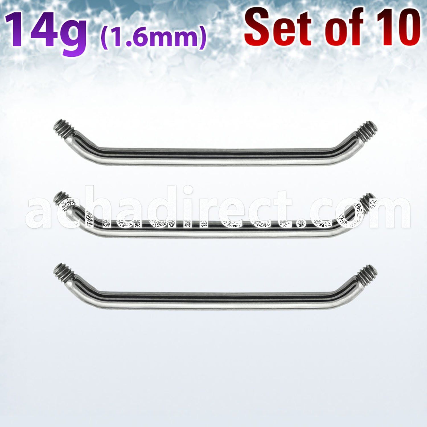 xsub14g high polished 45 316l steel surface barbell posts