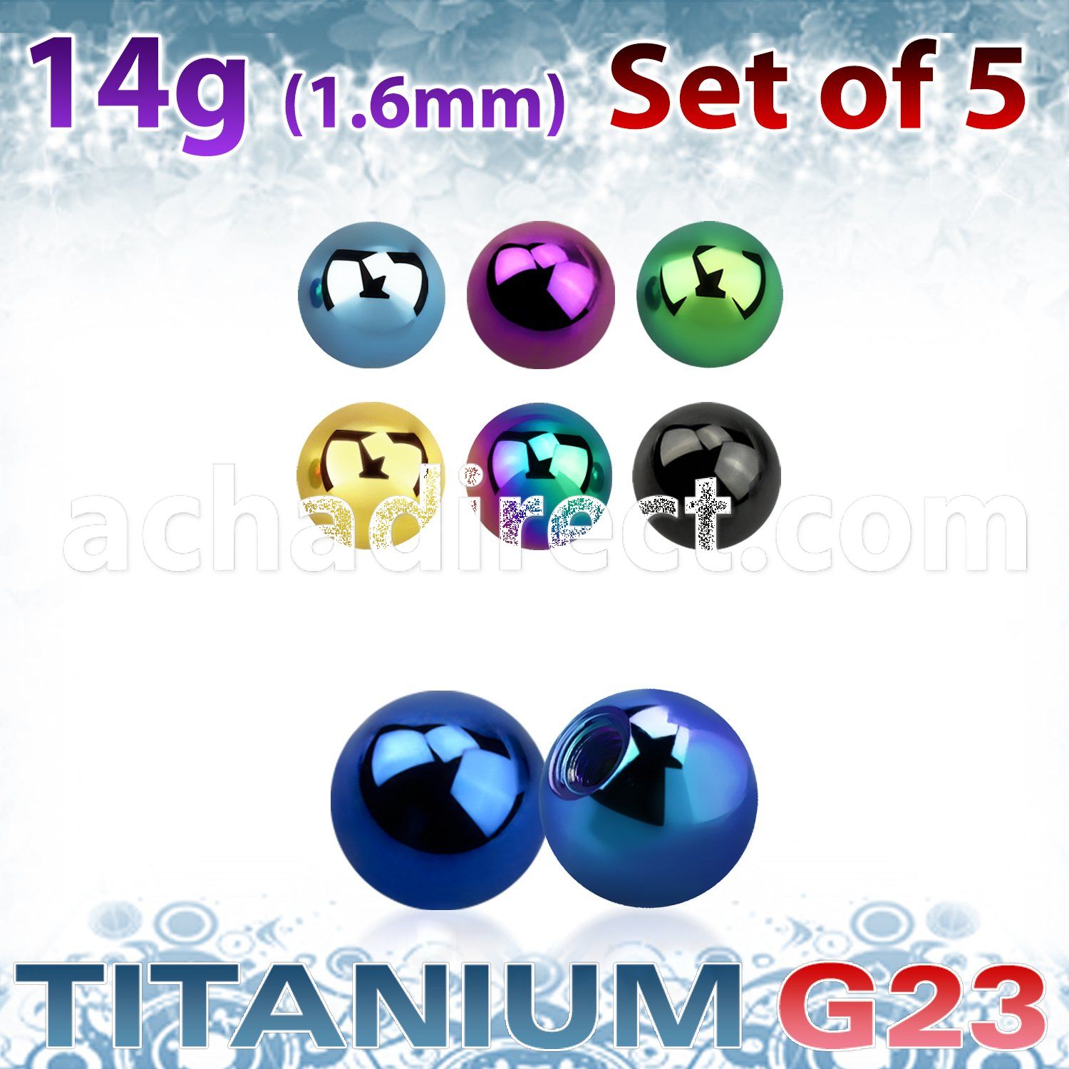 xubt4g pack of 5 pcs of 4mm anodized titanium g23 balls