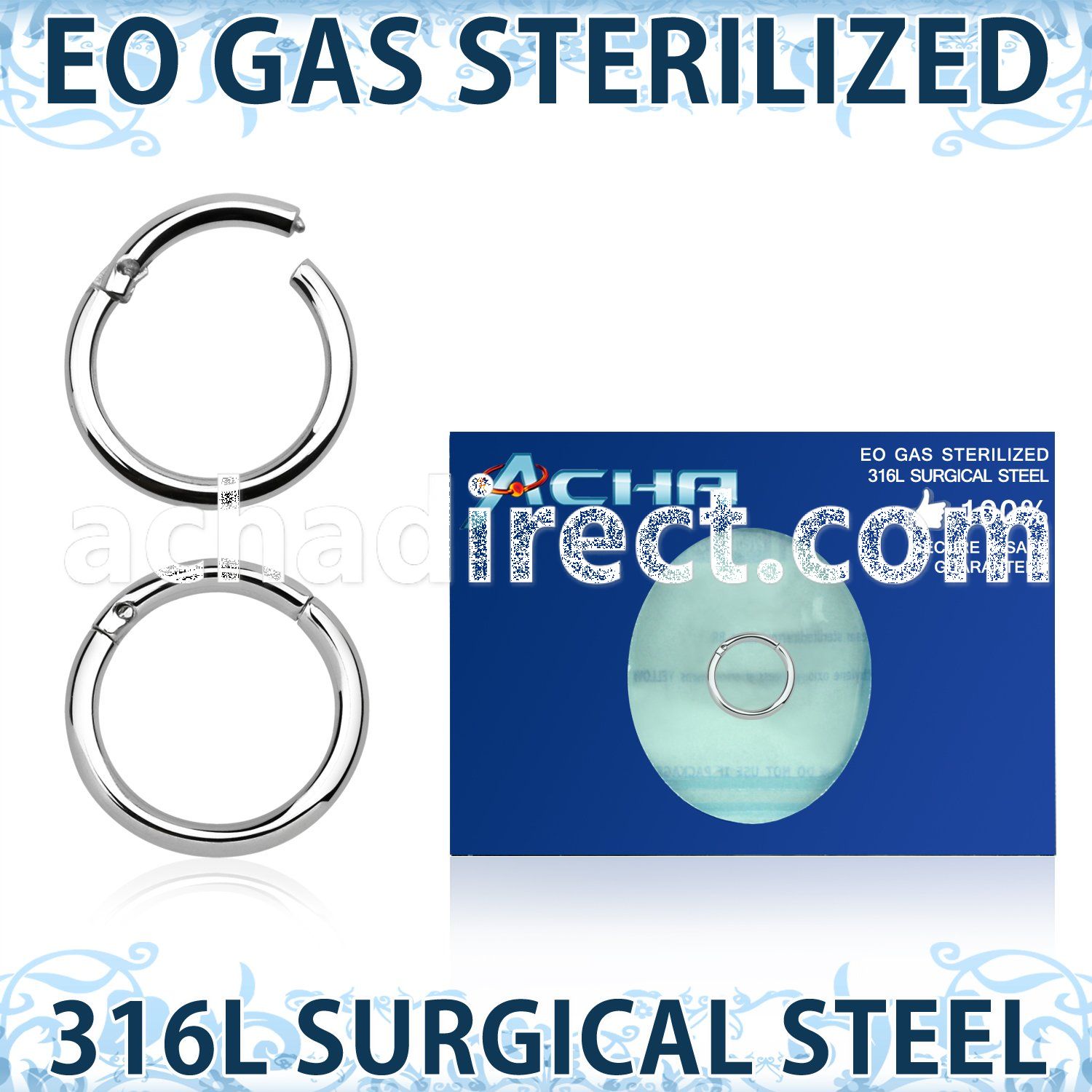 zsegh16 eo gas 316l steel hinged segment ring