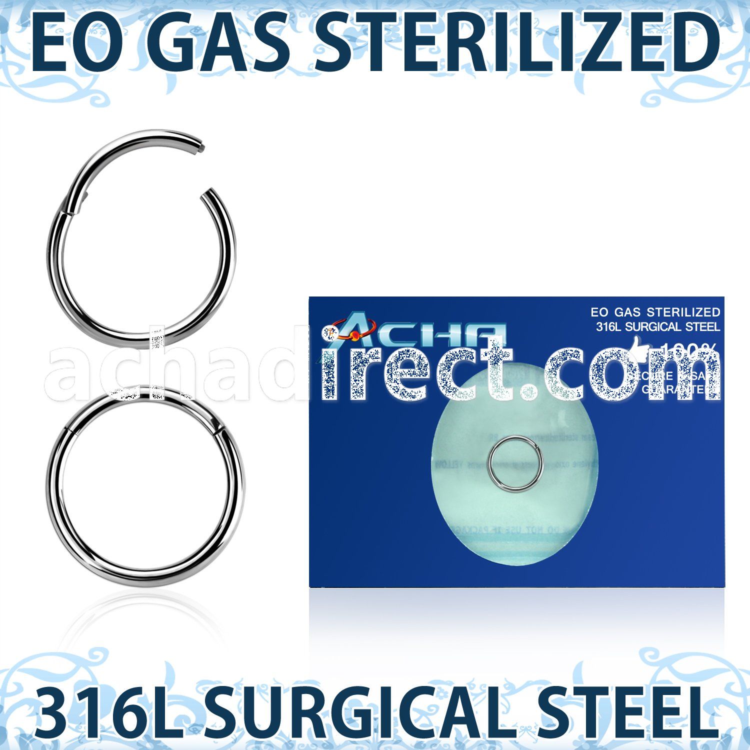 zsegh20 eo gas 316l steel hinged segment ring