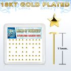 18yxvsar caja piercing nariz doblar tu mismo plata esterlina 925 0 6mm estrella oro 18 kts distribuidor mayorista