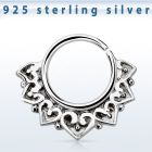 agsepv11 aro septum plata 925 1mm amplio vintage gravado indio 8mm distribuidor mayorista
