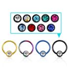 bcetc4s aro bola presion acero quirurgico pvd bola cierre 4mm cristal bisel distribuidor