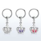 bcrgz590 aro acero quirurgico 316l bola presion colgante corona zirconia plata venta