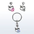 bcrsz374 aro bola presion acero 316l manzana sola zirconia mayorista