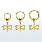 bcrtg761 aro bola presion acero chapado pvd dorado pequeno colgante cristal libelula colgante laton chapado oro
