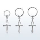 bcrtg769 venta por mayor aro bola presion acero 316l anodizado oro colgante cruz ankh oro al por mayor