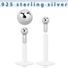bilbbv labret bio flexible bola plata esterlina 2mm venta