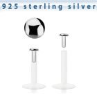 bilbrd labret bio flexible 2mm bola presion plata 925 redonda plana distribuidor mayorista