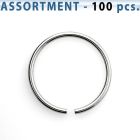 blk223a surtido piercings 100 aros continuos acero quirurgico distribuidor mayorista