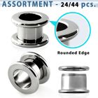 blk244 surtido piercings 24 44 dilataciones tunel acero bordes redondeados 3mm 20mm venta