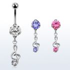 bnrz370 piercing ombligo acero quirurgico zirconia 8mm colgante nota musical zirconita redonda 38 10mm distribuidor