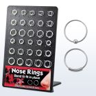 brnhm2 display 60 aros nariz plata esterlina bola 0 6mm 8mm 12mm distribuidor