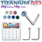 bxunl3 titanium g23 nose studs 20g 18g color 16pcs