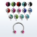 cbefr3e barbell circular acero quirurgico ceja labio bolas multi cristal 3mm colores venta