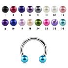 cbepr barbell circular acero quirurgico bolas perlas falsas 3mm al por mayor