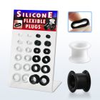 dapg14 display 24 dilataciones tunel silicona negra blanca 4mm 14mm distribuidor