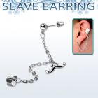 erdl19 falsa esclava acero inoxidable helix clip colgante bigote feliz al por mayor