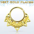 gpsepv10 aro septum plata 925 oro 18 kts 1mm amplio gravado indio 8mm venta