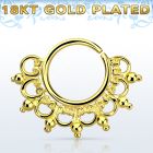 gpsepv12 aro septum plata 925 oro 18 kts 1mm extra amplio gravado indio 8mm al por mayor