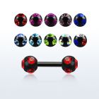 iptmjb4 plug falso acero 316l anodizado bola multi joya 4mm al por mayor