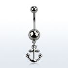 msd632 piercing ombligo acero quirurgico bola acero liso 5 8mm ancla colgado distribuidor mayorista