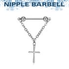 npdl42 barbell pezon acero quirurgico bolas 5mm conectadas traves colgante cruz acero al por mayor