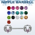 npsh24 barbell pezon acero quirurgico alas gemelas cristal alas hechas 925 laton plata mayorista