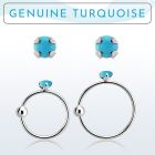 nrge7 aro nariz plata 925 0 6mm bola cierre turquesa redonda 2mm venta
