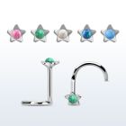 nscstop piercing nariz l acero quirurgico estrella opalo centro 1 5mm distribuidor