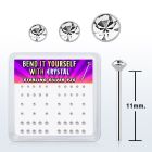 nybxmc caja display piercing nariz doblar tu mismo plata esterlina 925 0 6mm cristal redondos claros distribuidor