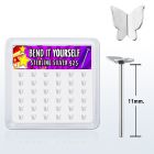 nyvbtf36 caja display 36 piercing nariz doblar tu mismo plata esterlina 925 0 6mm mariposa volando lisa 4 2mm distribuidor mayorista