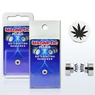 pkmp6 plug falso magnetico acero quirurgico logo marihuana 8mm 1 pieza mayorista