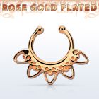 rssepd6 septum click falso plata 925 oro rosa 1mm corazon indio 12mm mayorista